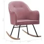 Silla mecedora de terciopelo rosa de vidaXL, Mecedoras - Ref: Foro24-289522, Precio: 140,07 €, Descuento: %