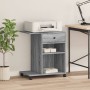 Soporte para impresora con ruedas gris Sonoma 60x40x68,5 cm de vidaXL, Soportes para impresoras - Ref: Foro24-840644, Precio:...