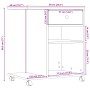 Soporte para impresora con ruedas gris Sonoma 60x40x68,5 cm de vidaXL, Soportes para impresoras - Ref: Foro24-840644, Precio:...