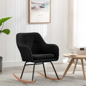 Black fabric rocking chair by vidaXL, Rocking chairs - Ref: Foro24-289533, Price: 108,44 €, Discount: %