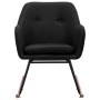 Silla mecedora de tela negra de vidaXL, Mecedoras - Ref: Foro24-289533, Precio: 109,63 €, Descuento: %