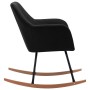 Silla mecedora de tela negra de vidaXL, Mecedoras - Ref: Foro24-289533, Precio: 109,63 €, Descuento: %