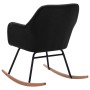 Silla mecedora de tela negra de vidaXL, Mecedoras - Ref: Foro24-289533, Precio: 109,63 €, Descuento: %