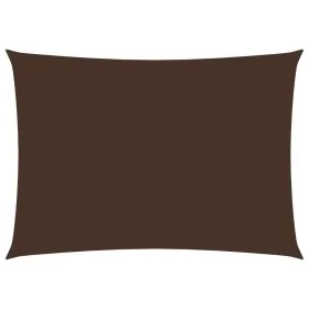 Toldo de vela rectangular tela oxford marrón 5x7 m de vidaXL, Sombrillas - Ref: Foro24-135825, Precio: 101,43 €, Descuento: %