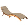 Tumbona de jardín con cojín madera maciza de acacia de vidaXL, Tumbonas - Ref: Foro24-3061575, Precio: 178,44 €, Descuento: %