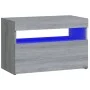 Bedside tables with LED lights 2 pcs Sonoma gray 60x35x40 cm by vidaXL, Nightstands - Ref: Foro24-3152828, Price: 51,74 €, Di...