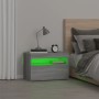Mesitas de noche con luces LED 2 uds gris Sonoma 60x35x40 cm de vidaXL, Mesitas de noche - Ref: Foro24-3152828, Precio: 53,32...