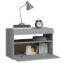 Bedside tables with LED lights 2 pcs Sonoma gray 60x35x40 cm by vidaXL, Nightstands - Ref: Foro24-3152828, Price: 51,74 €, Di...