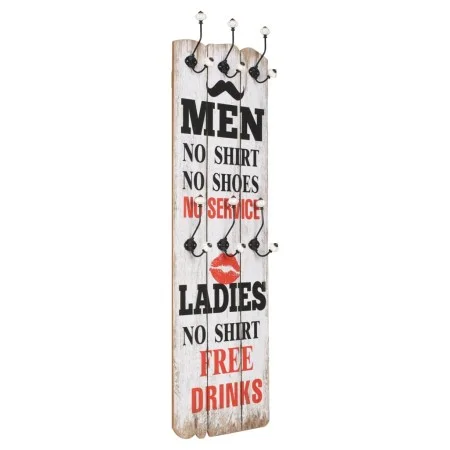 Perchero de pared MEN LADIES con 6 ganchos 120x40 cm de vidaXL, Percheros para sombreros y abrigos - Ref: Foro24-245852, Prec...