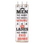 Perchero de pared MEN LADIES con 6 ganchos 120x40 cm de vidaXL, Percheros para sombreros y abrigos - Ref: Foro24-245852, Prec...