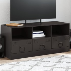 Mueble para TV de acero negro 99x39x44 cm de vidaXL, Muebles TV - Ref: Foro24-841733, Precio: 104,60 €, Descuento: %