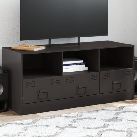 Mueble para TV de acero negro 99x39x44 cm de vidaXL, Muebles TV - Ref: Foro24-841733, Precio: 104,60 €, Descuento: %