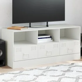 Mueble para TV de acero blanco 99x39x44 cm de vidaXL, Muebles TV - Ref: Foro24-841738, Precio: 97,56 €, Descuento: %