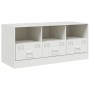 Mueble para TV de acero blanco 99x39x44 cm de vidaXL, Muebles TV - Ref: Foro24-841738, Precio: 98,52 €, Descuento: %