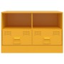 Muebles para TV 2 unidades acero amarillo mostaza 67x39x44 cm de vidaXL, Muebles TV - Ref: Foro24-841746, Precio: 131,14 €, D...