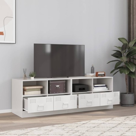 Muebles para TV 2 unidades acero blanco 67x39x44 cm de vidaXL, Muebles TV - Ref: Foro24-841750, Precio: 131,14 €, Descuento: %