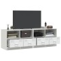 Muebles para TV 2 unidades acero blanco 67x39x44 cm de vidaXL, Muebles TV - Ref: Foro24-841750, Precio: 131,14 €, Descuento: %