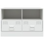 Muebles para TV 2 unidades acero blanco 67x39x44 cm de vidaXL, Muebles TV - Ref: Foro24-841750, Precio: 131,14 €, Descuento: %