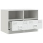 Muebles para TV 2 unidades acero blanco 67x39x44 cm de vidaXL, Muebles TV - Ref: Foro24-841750, Precio: 131,14 €, Descuento: %