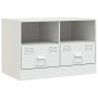 Muebles para TV 2 unidades acero blanco 67x39x44 cm de vidaXL, Muebles TV - Ref: Foro24-841750, Precio: 131,14 €, Descuento: %