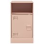 Mesita de noche acero rosa 34,5x39x62 cm de vidaXL, Mesitas de noche - Ref: Foro24-841765, Precio: 54,63 €, Descuento: %