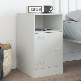 Mesita de noche acero blanco 34,5x39x62 cm de vidaXL, Mesitas de noche - Ref: Foro24-841773, Precio: 61,27 €, Descuento: %
