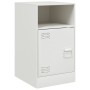 Mesita de noche acero blanco 34,5x39x62 cm de vidaXL, Mesitas de noche - Ref: Foro24-841773, Precio: 61,27 €, Descuento: %