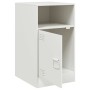 Mesita de noche acero blanco 34,5x39x62 cm de vidaXL, Mesitas de noche - Ref: Foro24-841773, Precio: 61,27 €, Descuento: %