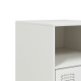 Mesita de noche acero blanco 34,5x39x62 cm de vidaXL, Mesitas de noche - Ref: Foro24-841773, Precio: 61,27 €, Descuento: %