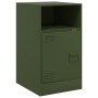 Mesita de noche acero verde oliva 34,5x39x62 cm de vidaXL, Mesitas de noche - Ref: Foro24-841771, Precio: 62,61 €, Descuento: %