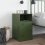 Mesita de noche acero verde oliva 34,5x39x62 cm de vidaXL, Mesitas de noche - Ref: Foro24-841771, Precio: 62,61 €, Descuento: %