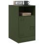 Mesita de noche acero verde oliva 34,5x39x62 cm de vidaXL, Mesitas de noche - Ref: Foro24-841771, Precio: 62,61 €, Descuento: %