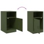 Mesita de noche acero verde oliva 34,5x39x62 cm de vidaXL, Mesitas de noche - Ref: Foro24-841771, Precio: 62,61 €, Descuento: %