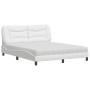 Cama con colchón cuero sintético blanco 160x200 cm de vidaXL, Camas y somieres - Ref: Foro24-3208732, Precio: 435,31 €, Descu...