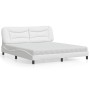 Cama con colchón cuero sintético blanco 180x200 cm de vidaXL, Camas y somieres - Ref: Foro24-3208739, Precio: 465,63 €, Descu...
