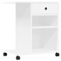 Soporte para impresora con ruedas blanco 60x40x68,5 cm de vidaXL, Soportes para impresoras - Ref: Foro24-840639, Precio: 68,8...
