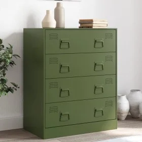 Aparador de acero verde oliva 67x39x83 cm de vidaXL, Aparadores - Ref: Foro24-841683, Precio: 186,98 €, Descuento: %
