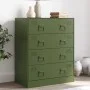 Aparador de acero verde oliva 67x39x83 cm de vidaXL, Aparadores - Ref: Foro24-841683, Precio: 186,98 €, Descuento: %