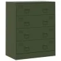 Aparador de acero verde oliva 67x39x83 cm de vidaXL, Aparadores - Ref: Foro24-841683, Precio: 186,98 €, Descuento: %
