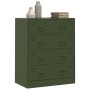 Aparador de acero verde oliva 67x39x83 cm de vidaXL, Aparadores - Ref: Foro24-841683, Precio: 194,14 €, Descuento: %