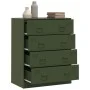 Aparador de acero verde oliva 67x39x83 cm de vidaXL, Aparadores - Ref: Foro24-841683, Precio: 186,98 €, Descuento: %