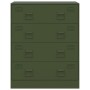 Aparador de acero verde oliva 67x39x83 cm de vidaXL, Aparadores - Ref: Foro24-841683, Precio: 194,14 €, Descuento: %