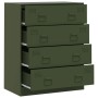 Aparador de acero verde oliva 67x39x83 cm de vidaXL, Aparadores - Ref: Foro24-841683, Precio: 194,14 €, Descuento: %