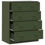 Aparador de acero verde oliva 67x39x83 cm de vidaXL, Aparadores - Ref: Foro24-841683, Precio: 186,98 €, Descuento: %