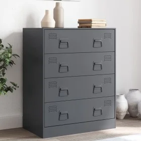 Aparador de acero gris antracita 67x39x83 cm de vidaXL, Aparadores - Ref: Foro24-841681, Precio: 153,65 €, Descuento: %