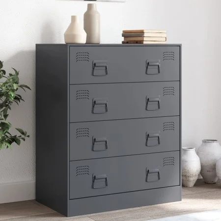 Aparador de acero gris antracita 67x39x83 cm de vidaXL, Aparadores - Ref: Foro24-841681, Precio: 153,65 €, Descuento: %