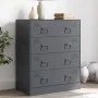 Aparador de acero gris antracita 67x39x83 cm de vidaXL, Aparadores - Ref: Foro24-841681, Precio: 153,65 €, Descuento: %