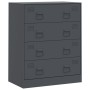 Aparador de acero gris antracita 67x39x83 cm de vidaXL, Aparadores - Ref: Foro24-841681, Precio: 155,32 €, Descuento: %