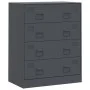 Aparador de acero gris antracita 67x39x83 cm de vidaXL, Aparadores - Ref: Foro24-841681, Precio: 153,65 €, Descuento: %
