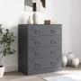 Aparador de acero gris antracita 67x39x83 cm de vidaXL, Aparadores - Ref: Foro24-841681, Precio: 153,65 €, Descuento: %